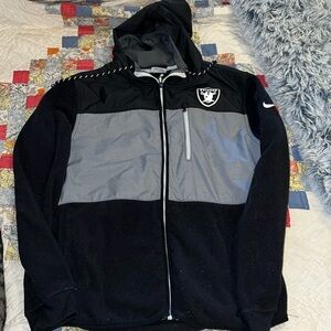 Nike NFL Oakland Raiders fleece windbreaker jacket medium